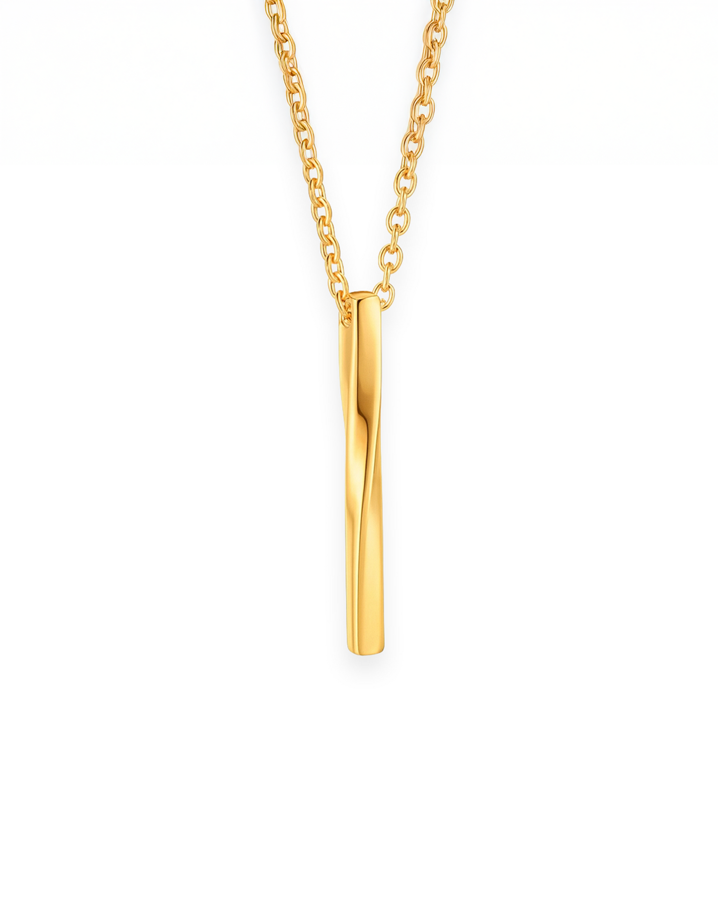 TWISTED BAR PENDANT - GOLD