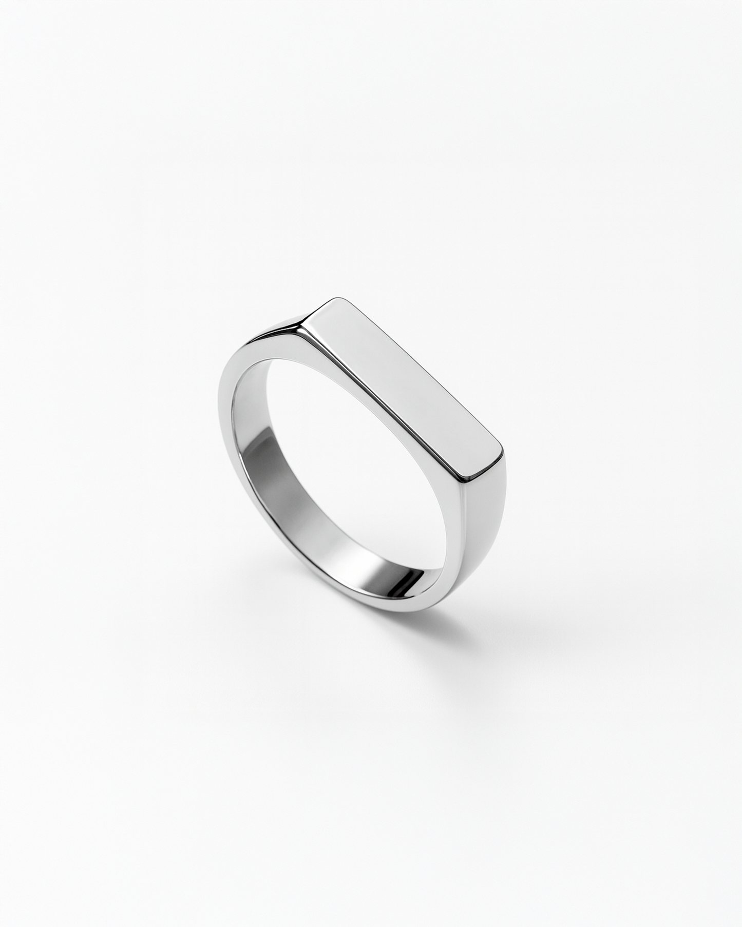 RECTANGLE SIGNET RING - SILVER