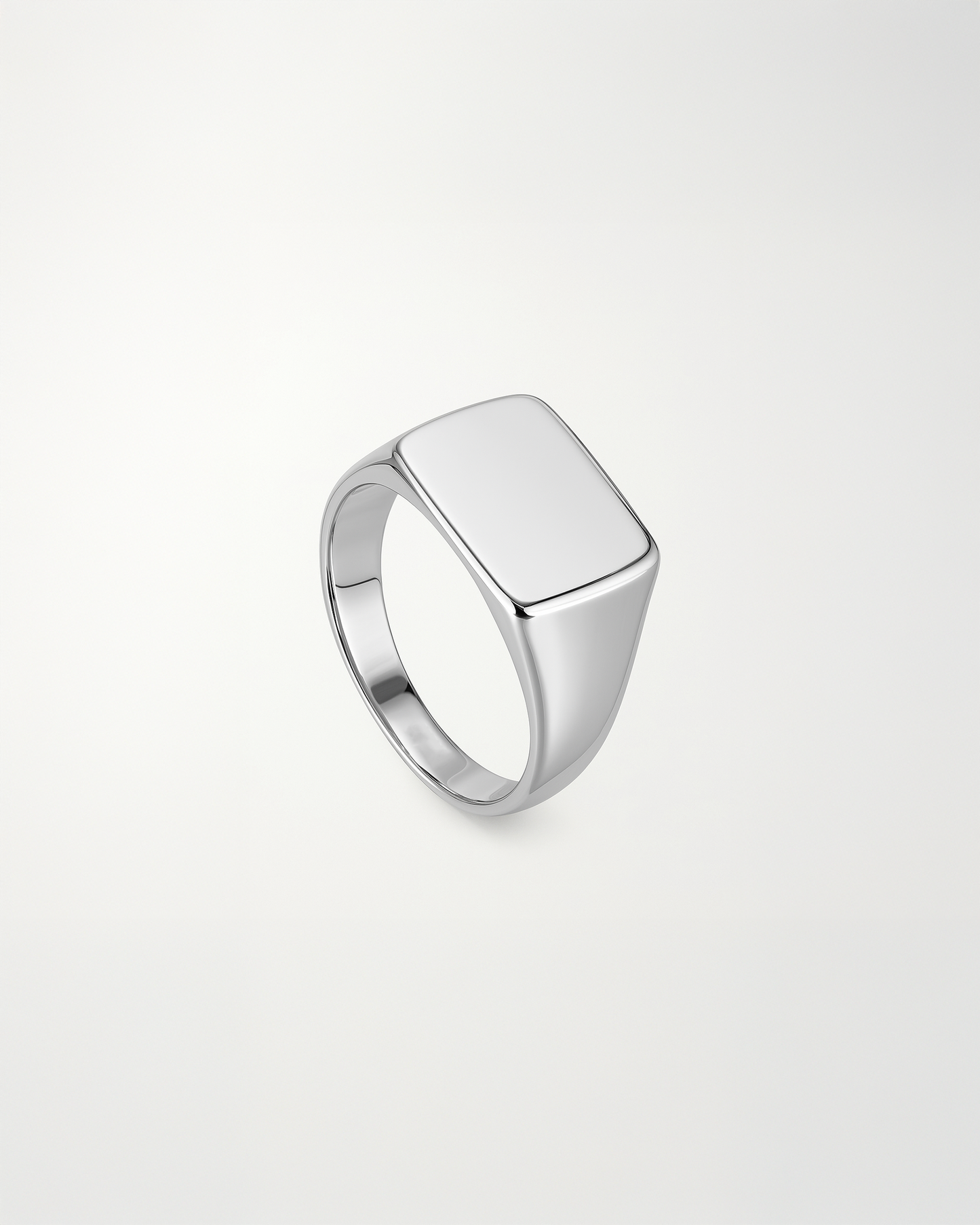 BLOCK SIGNET RING - SILVER