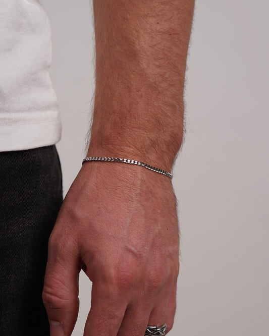 MINI CUBAN BRACELET - SILVER