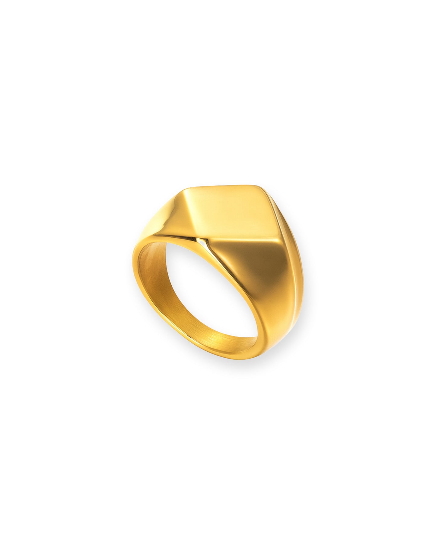 DIAMOND SIGNET RING - GOLD