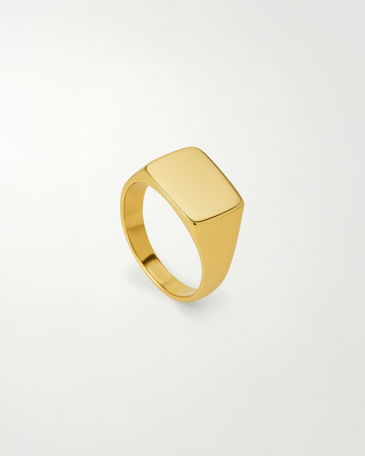 BLOCK SIGNET RING - GOLD