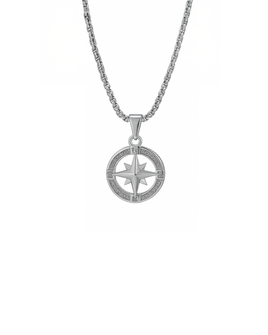 COMPASS PENDANT - SILVER
